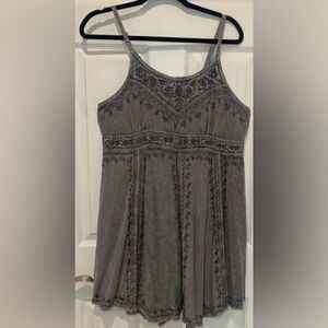 Sakkas Gray Smocked Dress